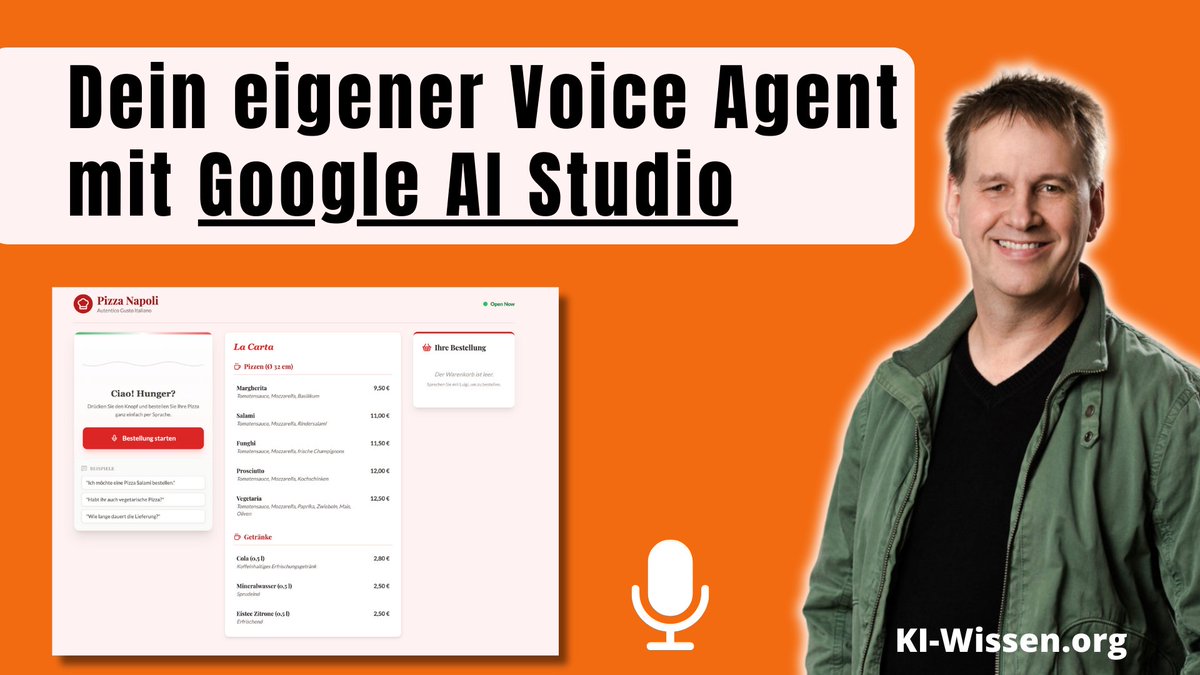 Mit Google AI Studio kannst du  in Minuten deine eigene sprachgesteuerte KI-App bauen – komplett kostenlos. 🤖🔥
In meinem neuen Video zeige ich dir am Beispiel einer Pizza-App, wie schnell das geht . youtu.be/-Gn9ulrfd4Q