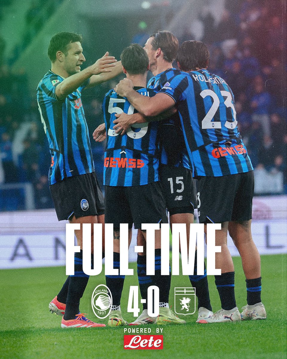 Direzione ➡️ 𝑸𝑼𝑨𝑹𝑻𝑰 𝑫𝑰 𝑭𝑰𝑵𝑨𝑳𝑬 🤩 

On to the next round 🙌

<a href="/Acqua_Lete/">Acqua Lete</a> | #CoppaItaliaFrecciarossa #AtalantaGenoa #GoAtalantaGo ⚫🔵
