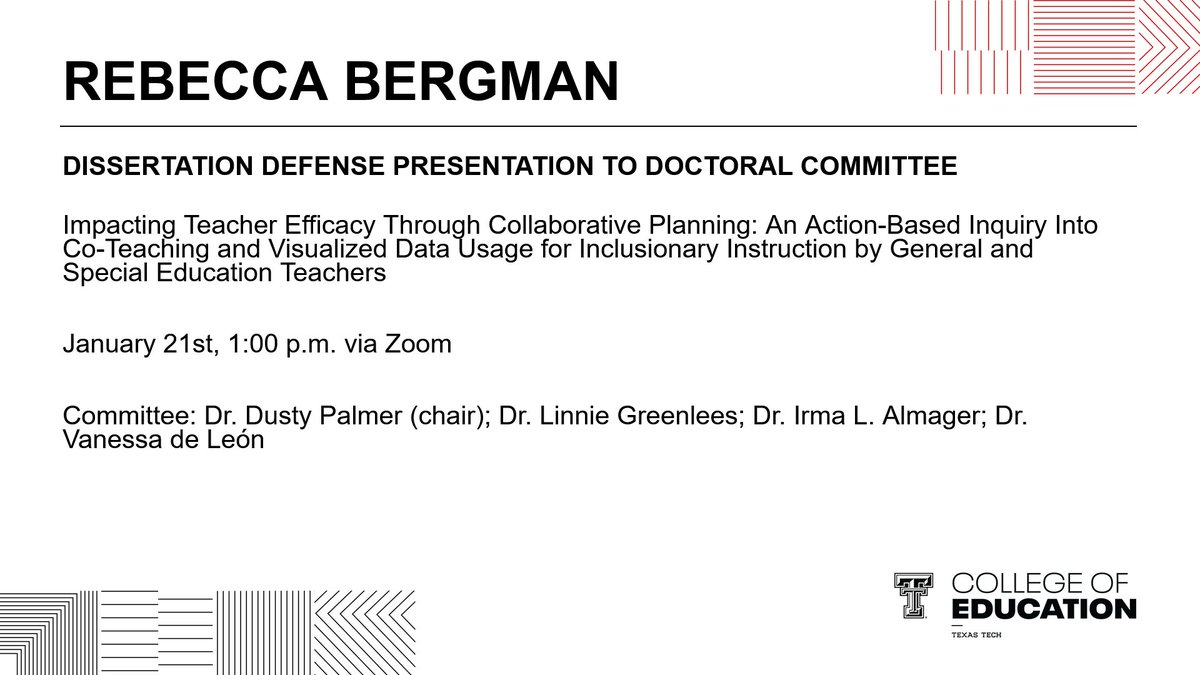 Texas Tech College of Education tweet media