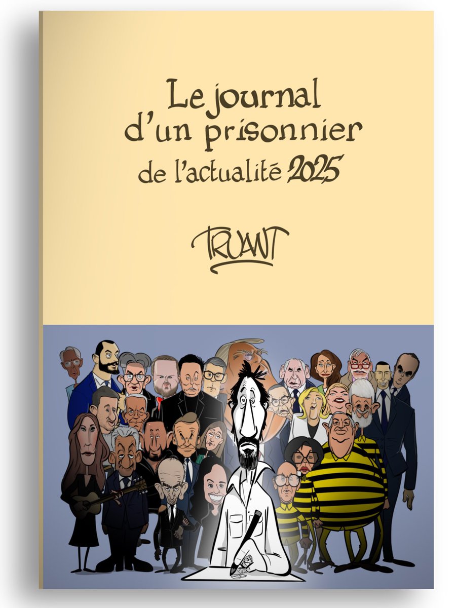 Le 10 décembre l’événement littéraire ce n’est pas la sortie du livre de #sarkozy mais de mon recueil de dessins 2025. 

Une sélection de 200 dessins/regards sur l’actualité politique, culturelle, économique, internationale… des 12 derniers mois. 
#dessindepresse