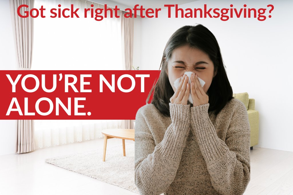 We see a spike in illness every year after the holiday rush. Walk in — we’ll take care of you. 💛🍂 xurgentcare.com/check-in/ 
...
#walkinclinic #urgentcare #urgentcarenearme #xpressurgentcare #ocurgentcare #orangecoutny #sicktodayseentoday #besturgentcare #postthanksgiving