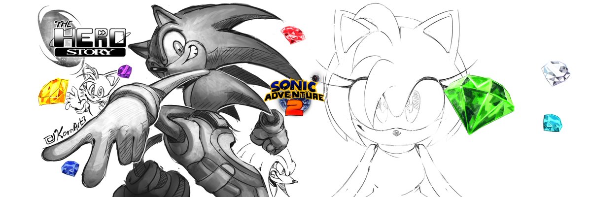 KornArt3's tweet image. Hero and Dark on their own!