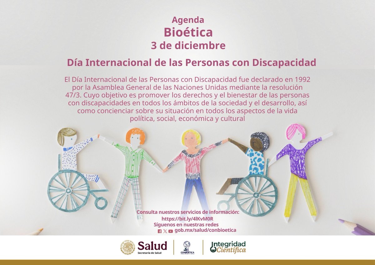 🗓️3 de diciembre
🟣Día internacional de las personas con discapacidad