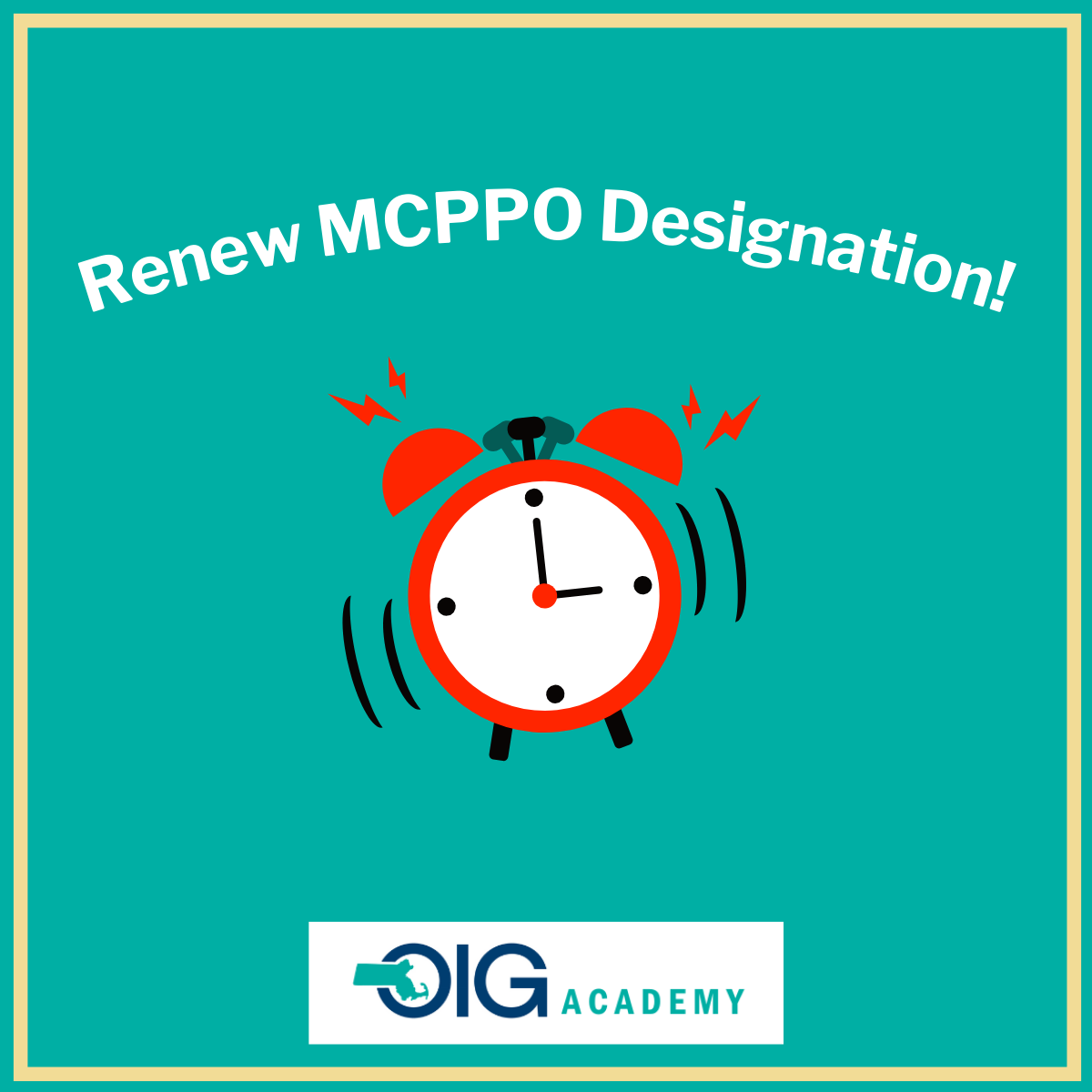 MassOIG's tweet image. As the end of the year is approaches, make sure your MCPPO Designation hasn&apos;t expired! Click the link to renew today! ⏰
maoigacademy.geniussis.com/catalog/course…