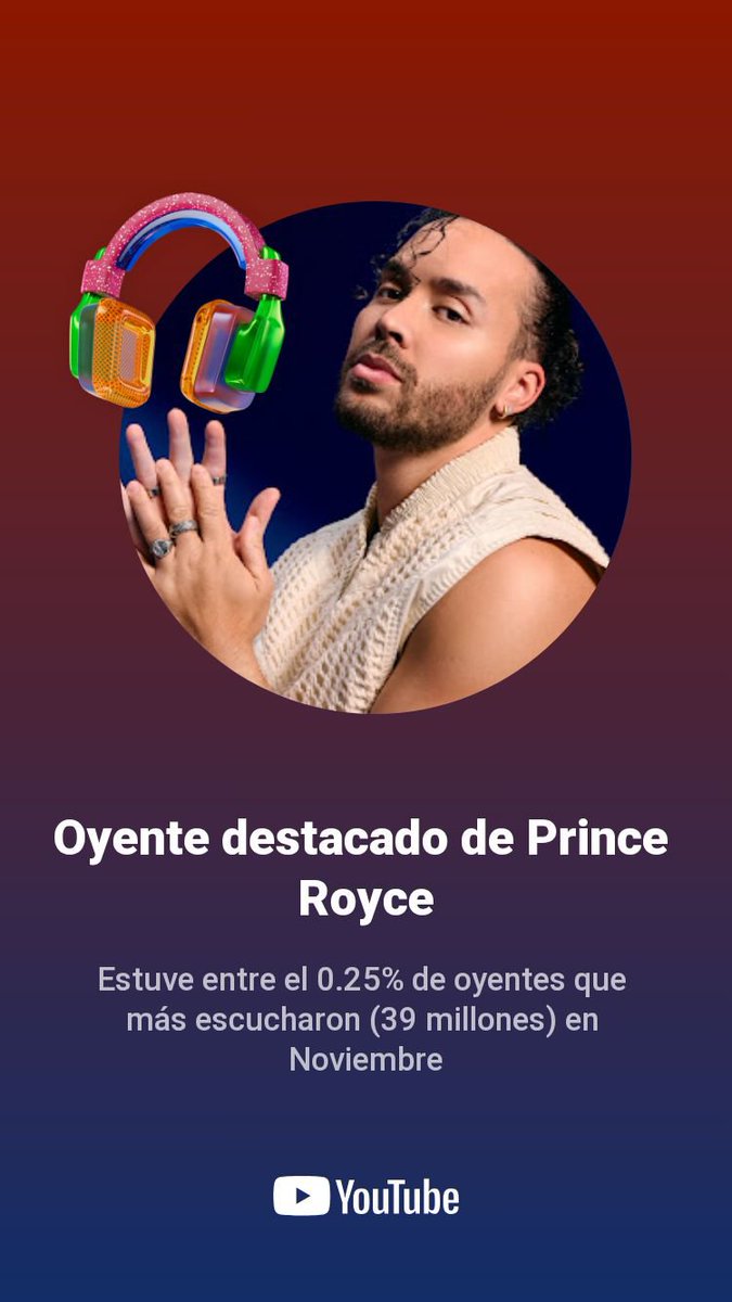 En primero como cada año 😚💙👑 
Love youuuu <a href="/PrinceRoyce/">Prince Royce</a> 
#SpotifyWrapped #spotifywrapped2025