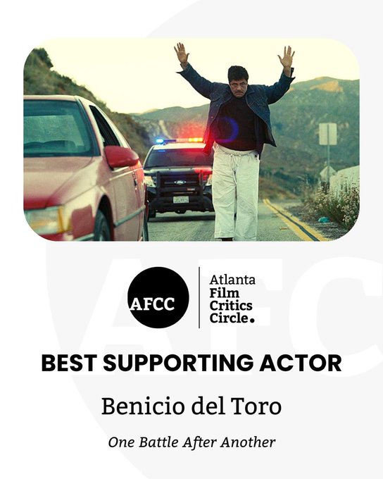 camyaccion's tweet image. En las categorías de reparto Amy Madigan y Benicio del Toro repiten respeto a la crítica de NY de ayer. Leonardo DiCaprio y Jessi Buckley logran su primer triunfo de la temporada. #AFCCAwards #AFCC