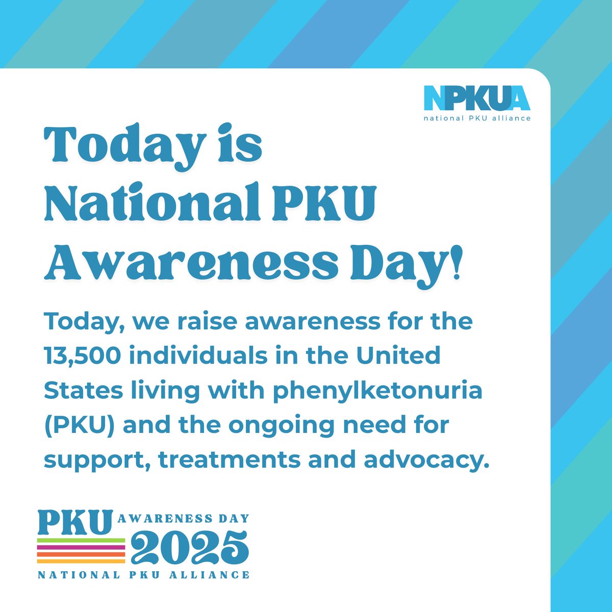 CyclePharma's tweet image. Today is National #PKUAwarenessDay! We&apos;re proud to support the
#PKU community, celebrate progress and work toward better treatments.

You can support the National PKU Alliance by donating today at
npkua.org/donate.

#PKUAwareness #NPKUA #Phenylketonuria