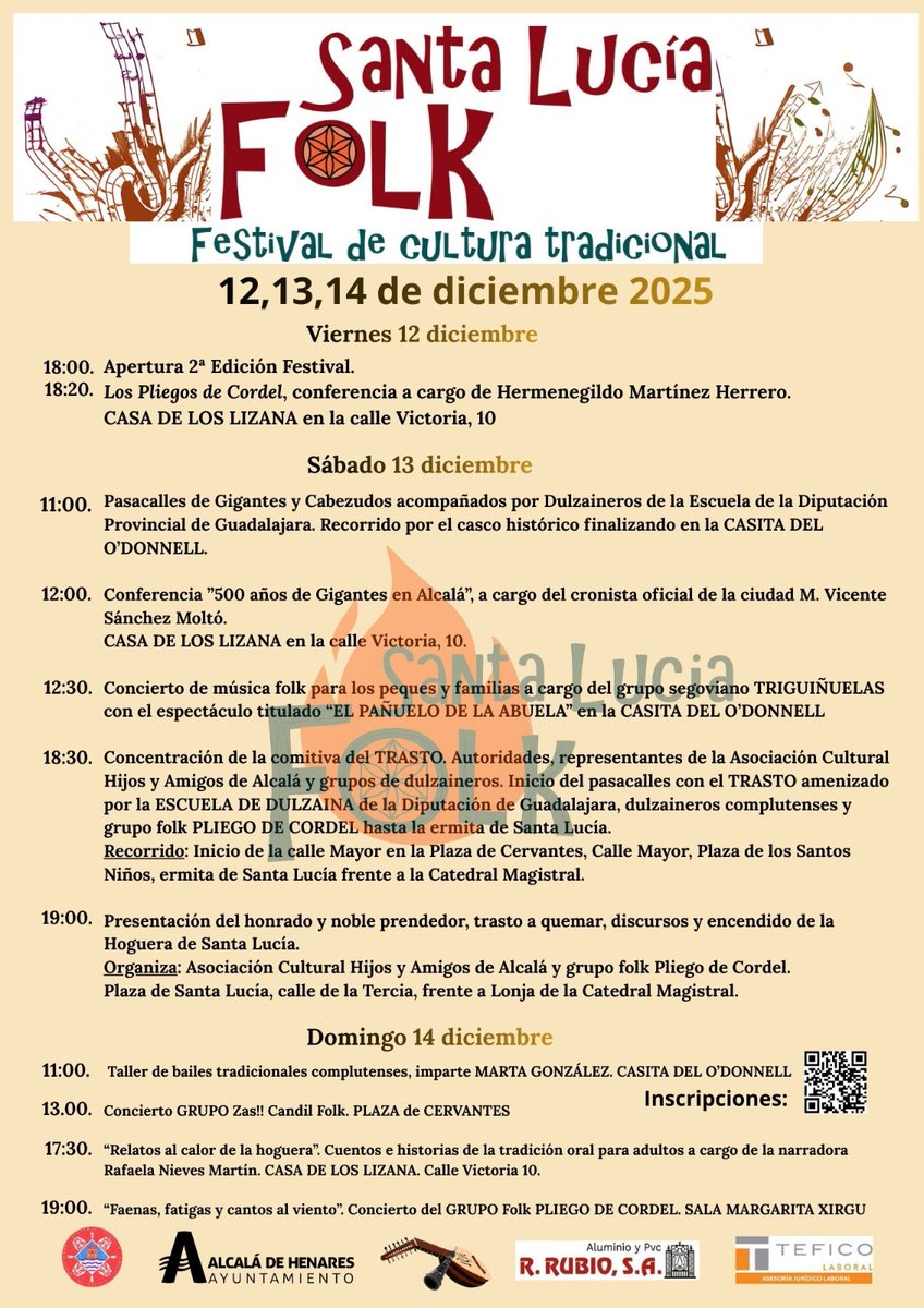 ¡Es la oportunidad de aprender a bailar las danzas tradicionales de Alcalá, la ciudad en la que dormimos! ¡No hay excusa! Esperemos que sea un éxito.