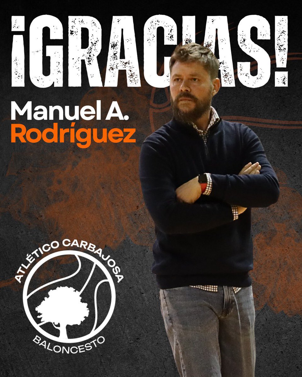 CBAtlCarbajosa's tweet photo. COMUNICADO OFICIAL

Nuestro primer equipo y el entrenador Manuel A. Rodríguez separan sus caminos. Desde el Atlético Carbajosa queremos agradecerle su trabajo, dedicación y esfuerzo durante estos meses al frente del primer equipo y le deseamos toda la suerte en el futuro https://t.co/jYRtzuA6cq