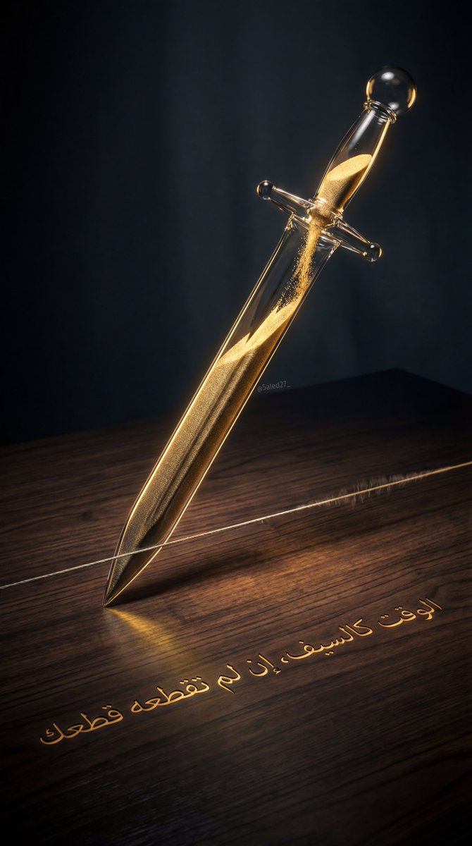 الوقت كالسيف إن لم تقطعه قطعـ  ـك🗡️⏳
كل ذرة وقت تَفلت تُغير كفة الميزان
#بنانانمبر #نبتكر 
<a href="/dhyafei/">ABDULRAHAMAN</a> <a href="/DesMeet/">ملتقى المصممين</a> <a href="/OCreativeJobs/">دعم المبدعين | فرص وظيفية | مسابقات | تحديات</a>