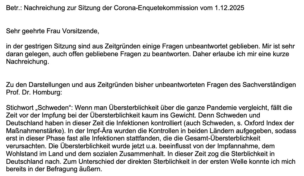 BMuellerSN's tweet image. Herr Drosten hat der Corona-Enquetekommission eine Stellungnahme nachgereicht.
Man reibt sich verwundert die Augen. @FHoppermann