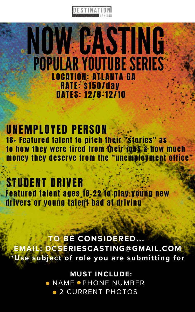 CastDestination's tweet image. sourceandcast.app.link/QwASfscMNYb

NOW CASTING POPULAR YOUTUBE SERIES #destinationcasting