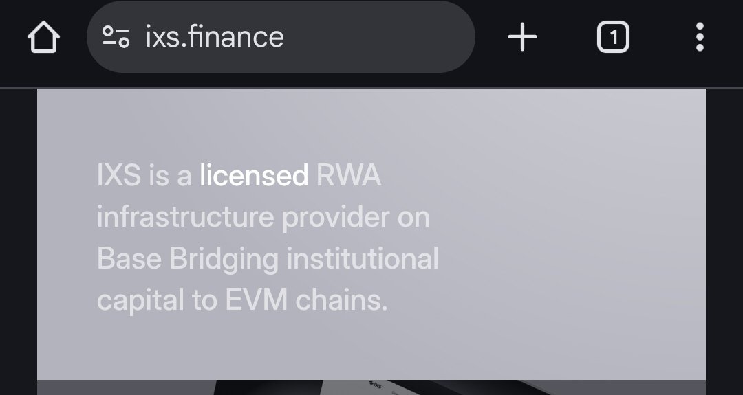 Connect the dots my dudes

$IXS at a mere $27M fdv, fully circulating supply