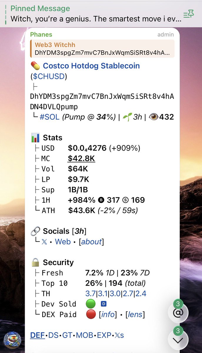 Web3_Witchh's tweet image. New CA.
DhYDM3spgZm7mvC7BnJxWqmSiSRt8v4hADN4DVLQpump
$CHUSD
Buy pressure is clean and early entries look sweet.
Full plays always drop in my group first, t.me/Web3_Witchh

#Solana #helevier #memecoin #Crypto #Altcoins #Trading #zeudiners