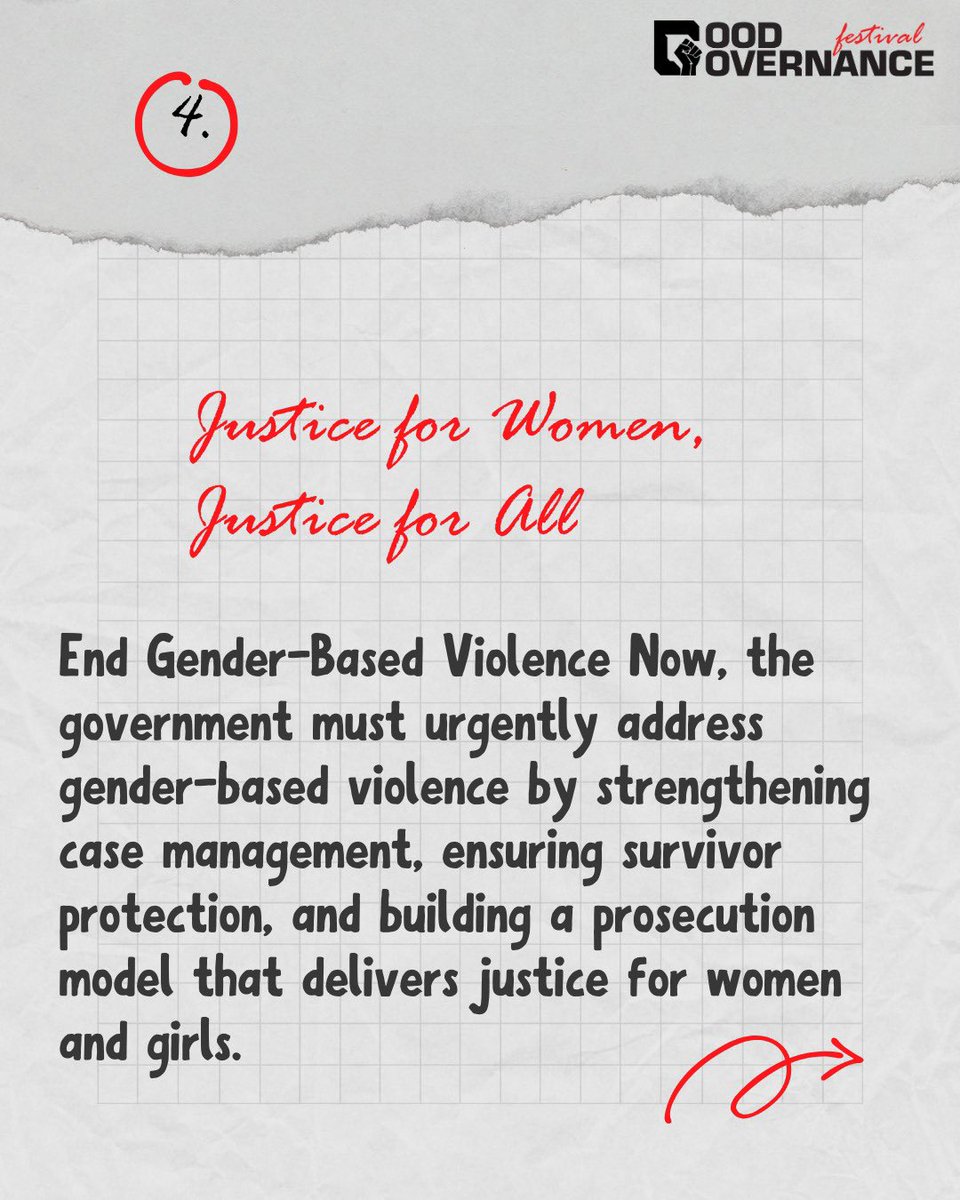 Activista047's tweet image. We demand survivor-centered systems within the justice sector. Survivors must receive humane treatment, psychosocial support and confidentiality. Their rights must guide national policies and institutional reforms.

#VoicesOfAccountability
Post GGFest 2025
