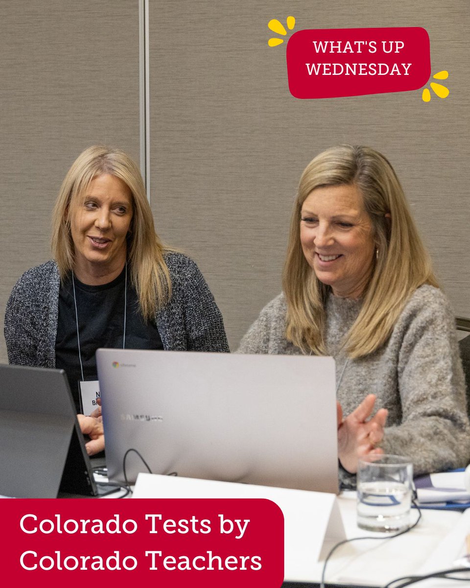 codepted's tweet image. For What&apos;s Up Wednesday, we&apos;re talking about how CMAS and CoAlt truly are Colorado tests by Colorado teachers. We’re also grateful to the students who shared their testing experiences, interests, and cultures during CMAS engagement sessions to inform future development.