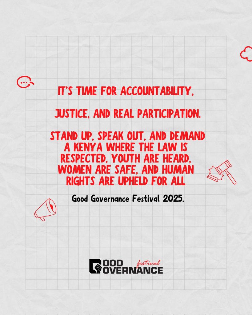 Activista047's tweet image. We demand a government that serves with integrity, openness and respect for its people. Kenya cannot progress while institutions are weakened or while citizens&apos; voices are dismissed. Accountability is a duty and must be fulfilled.

#VoicesOfAccountability
Post GGFest 2025