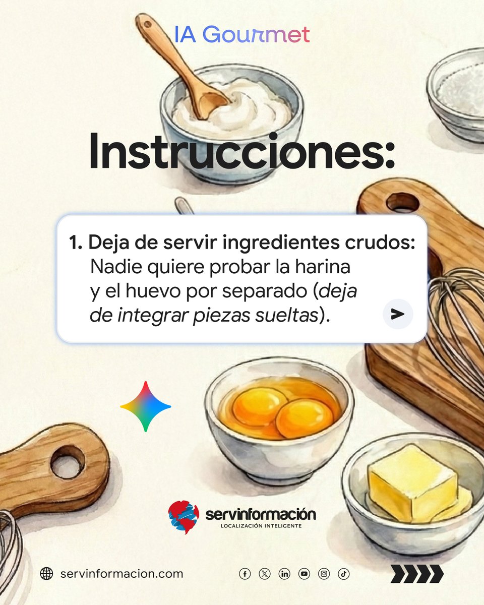 servinformacion's tweet image. El Ingrediente Secreto para Flujos de Trabajo sin Esfuerzo.
¿Por qué conformarse con &quot;ingredientes crudos&quot; (tareas aisladas) cuando puedes servir una Receta Maestra?

✔️ Receta: El &quot;Workflow&quot; Perfecto
✔️ Tu Chef: Gemini Enterprise

Conoce el blog: hubs.la/Q03WF9-l0