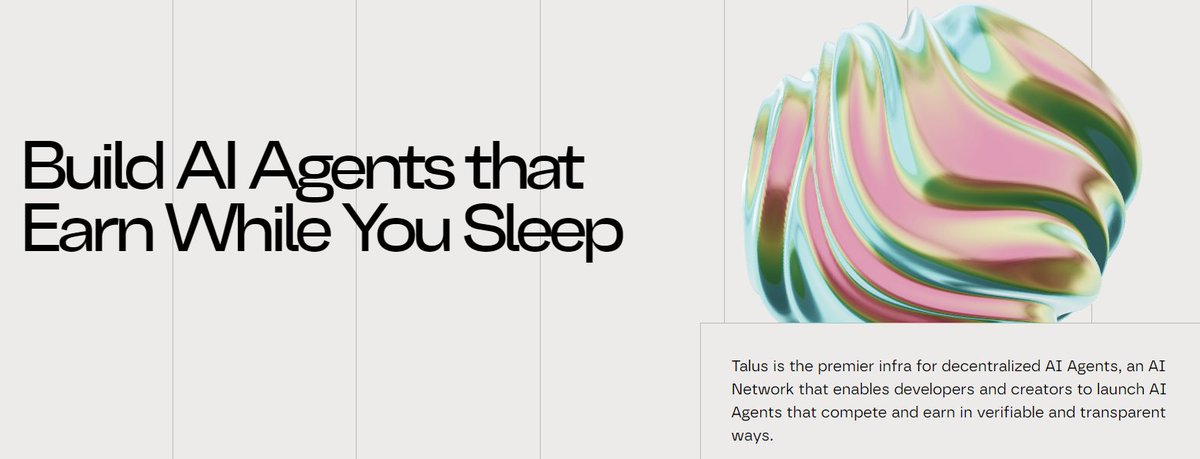 ddakbbam1's tweet image. [그래서 Talus 뭐 파는데?]

@Talus_Labs 는 Web3 AI 인프라 네트워크,
Sui 기반 L1 블록체인으로 개발자들이 AI 에이전트를 온체인에서 만들고 경쟁,수익화할 수 있게 해줍니다.

프로덕트를 알아보자!
✅Nexus Protocol
 온체인 AI 에이전트 프레임워크(테스트넷 라이브)

✅ Talus Vision
 No code…