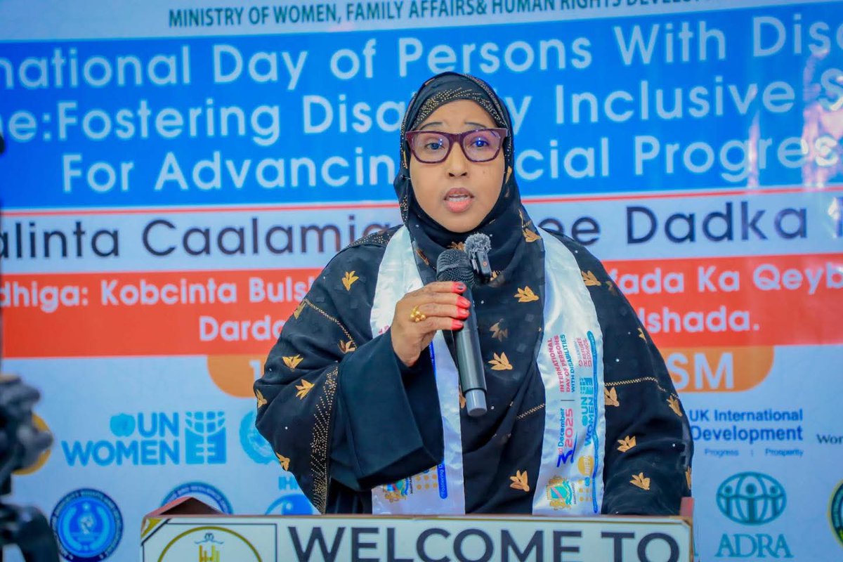 Risesom's tweet photo. RISE partcipated the International Day of Persons with Disabilities event led by the *SWS Ministry of Women, Family Affairs &amp; Human Rights*, under the theme *“Fostering Disability-Inclusive Societies.”*  

#IDPD2025 #InclusionMatters #RISESomalia #DisabilityRights https://t.co/ljrECM7kE1