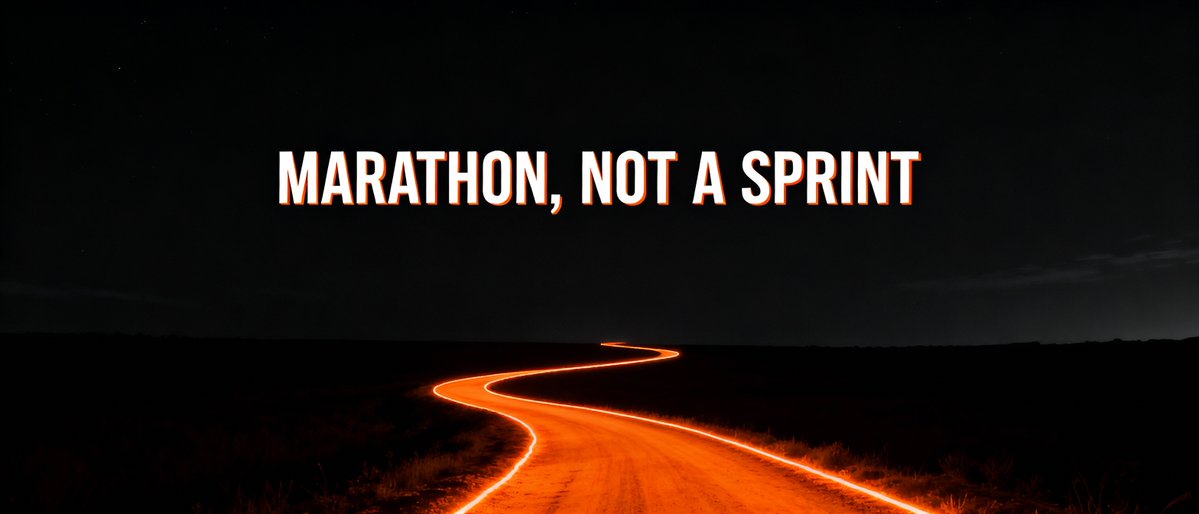 UnityAcademyInc's tweet image. Every day is a challenge when the world conspires to be smart money.

Take the road to compounding. 

Take a marathon.

Not a sprint.