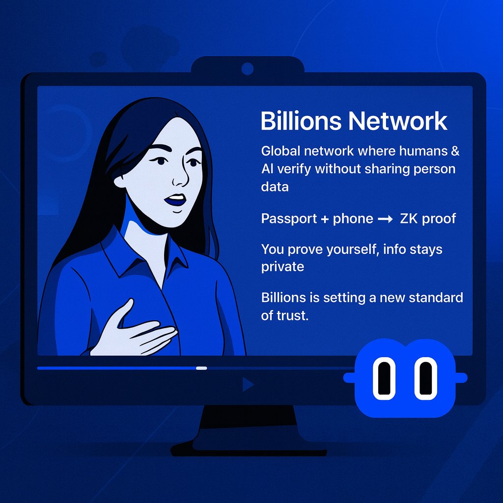 Billions Network

Humans &amp; AI verify without sharing personal data.

Passport + phone → ZK proof → you prove yourself, info stays private.

Tens of millions of users, hundreds of integrations, $BILL soon

<a href="/billions_ntwk/">Billions</a> is setting a new standard of trust.
