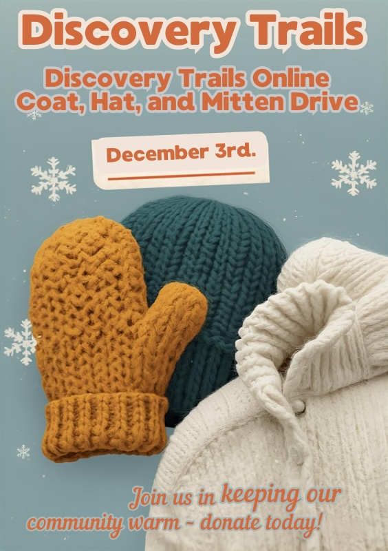 🧥🧤🧣 Winter is here—let’s spread the warmth! ❤️
Drop off coats, hats, and mittens at <a href="/RVSDiscoveryTr/">Discovery Trails Online School</a> today during Activity Day.
Join us for games, sugar cookies, and fun activities!
📅 Wednesday, Dec 3  1–3 PM
📍 412 3rd Ave NE, Airdrie
#RSVed