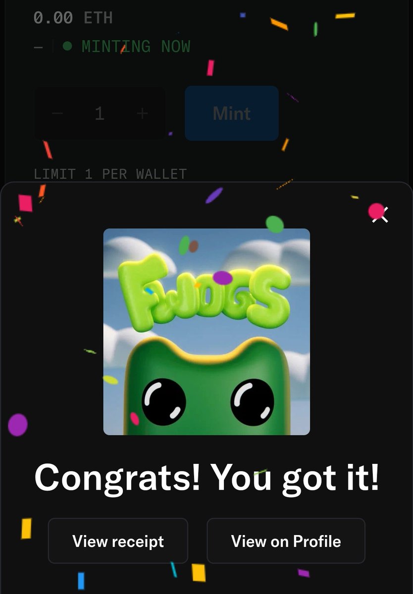 Successfully minted <a href="/itsafwog/">fwog</a> in the GTD phase for FREE 😋

The floor price is already 0.2 ETH ($600) 👀👀👀

NFT szn is back??? <a href="/Groowut/">Wut</a>