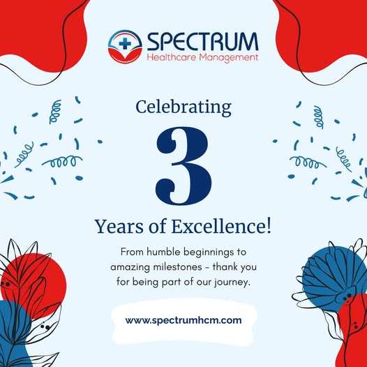 SpectrumSHCM's tweet photo. Celebrating 3 years of excellence!

Visit us: https://t.co/c2ZCkpp9Wz

#SpectrumHealthcare #3YearsOfExcellence #AnniversaryCelebration #HealthcareManagement #Milestone #ThankYou #GrowingTogether https://t.co/C1D8wC1LlM