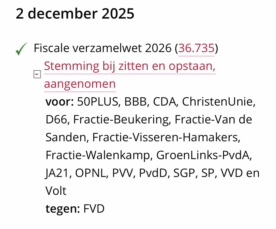 Goed nieuws: Ook de Eerste Kamer heeft ingestemd met onze leegstandsheffing!

Dit betekent dat gemeenten per 1 januari 2026 een heffing mogen invoeren op huizen die langdurig leeg staan.

Zodat huizen weer gebruikt gaan worden waarvoor ze bedoeld zijn: om in te wonen!