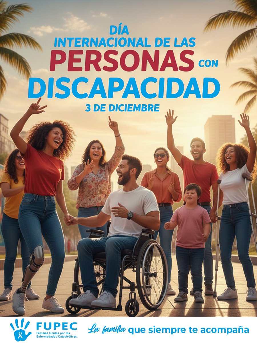 FUPECECU's tweet photo. 💙 3 de diciembre – Día Internacional de las Personas con Discapacidad
Hoy celebramos la diversidad, la inclusión y la fuerza de cada persona que lucha por un mundo más accesible y humano.
#3dediciembre #FUPEC #capacidadesespeciales https://t.co/9wGsMkE2i6