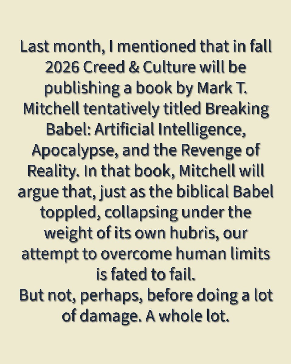 C_and_C_Books's tweet image. Be sure to check out our latest Substack post as well as our interview with Mark Mitchell!

#interview #substack #books #article #creedandculture #publishing #nashville