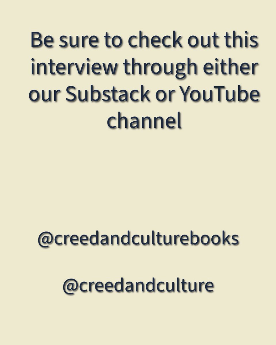 C_and_C_Books's tweet image. Be sure to check out our latest Substack post as well as our interview with Mark Mitchell!

#interview #substack #books #article #creedandculture #publishing #nashville