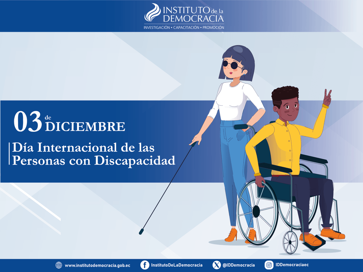¡La inclusión es un principio democrático!
En el Día Internacional de las Personas con Discapacidad, reafirmamos nuestro compromiso con el fortalecimiento de una democracia inclusiva, participativa y accesible para todas y todos.