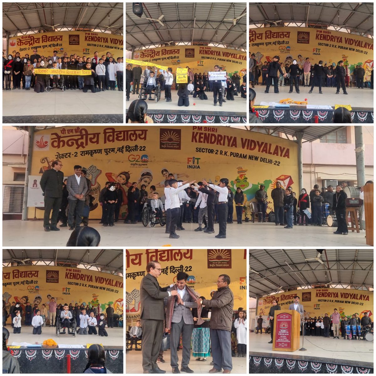 PM SHRI KV Sector 2, RK Puram celebrated International Disability Day today. Mr. Satendra, IRS, who is visually challenged, inspired students with his powerful address. Students presented activities showcasing the lives and achievements of eminent dignitaries with disabilities.