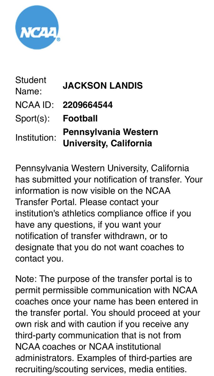 Jackson_Landis8's tweet image. Officially in the portal
6’ 1” 190 Quarterback
3 years of eligibility remaining 
Looking for an opportunity to compete!
 College Film (#16): m.youtube.com/watch?v=d9l1ol…
High School Film (#8): hudl.com/v/2MjSD0