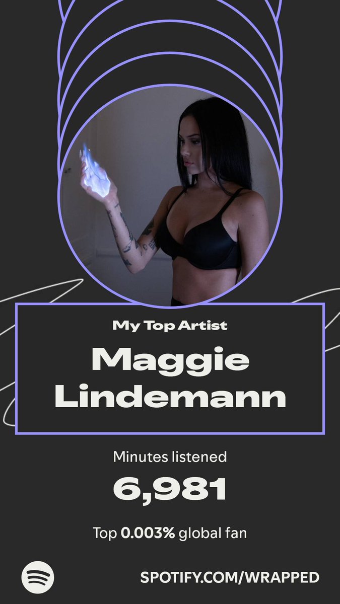 0thinuss's tweet photo. Maggie Lindemann topped my year. Here’s how I listened in my #SpotifyWrapped. 
https://t.co/KheCfox0GU https://t.co/35EPouiNfg