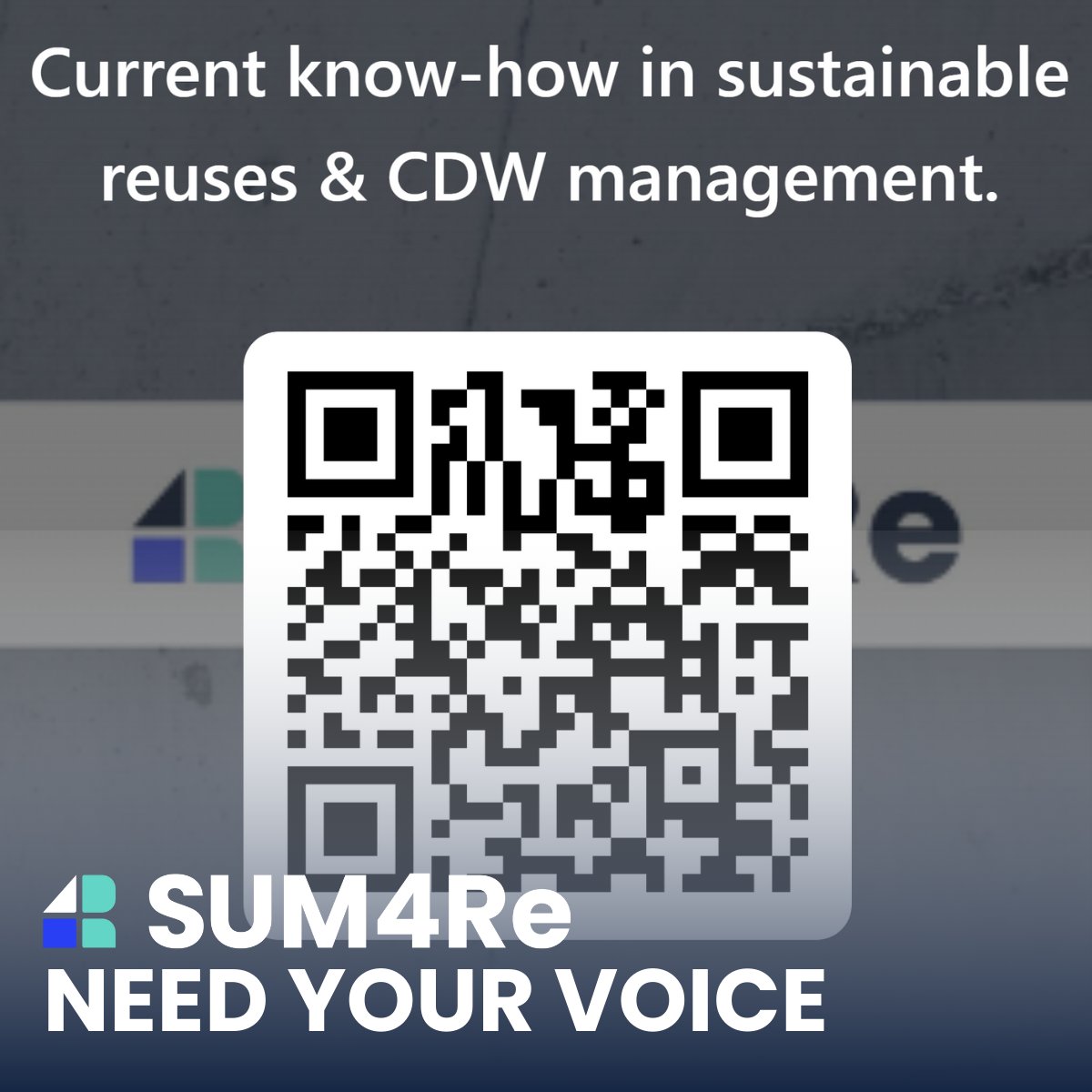 We need your voice! 📢 Our new questionnaire on Sustainable Reuse and CDW Management is live. Whether you work in construction, design, research or policy, your input matters.

🔗 forms.office.com/pages/response…