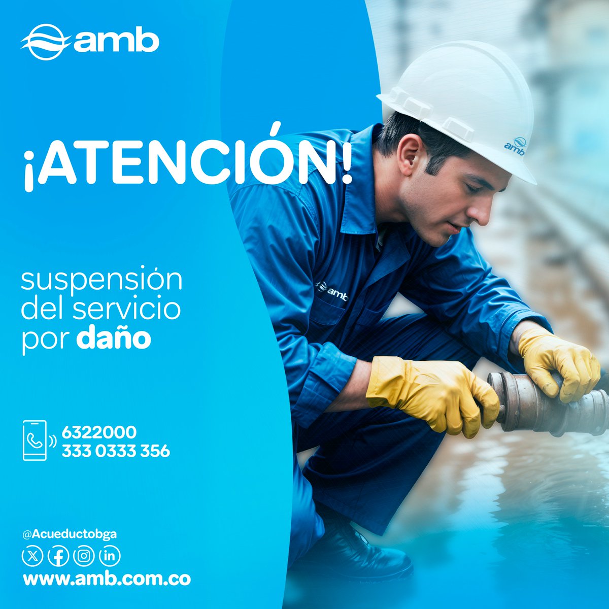 🚧#DeServicio Suspensión por daño en la red secundaria del barrio Santa Helena de Floridablanca, se afectan los siguientes barrios:
Santa Helena II
Campanazo
Zapamanga V

🗓 Restablecimiento: Miércoles 3 de diciembre 6:00 p.m.