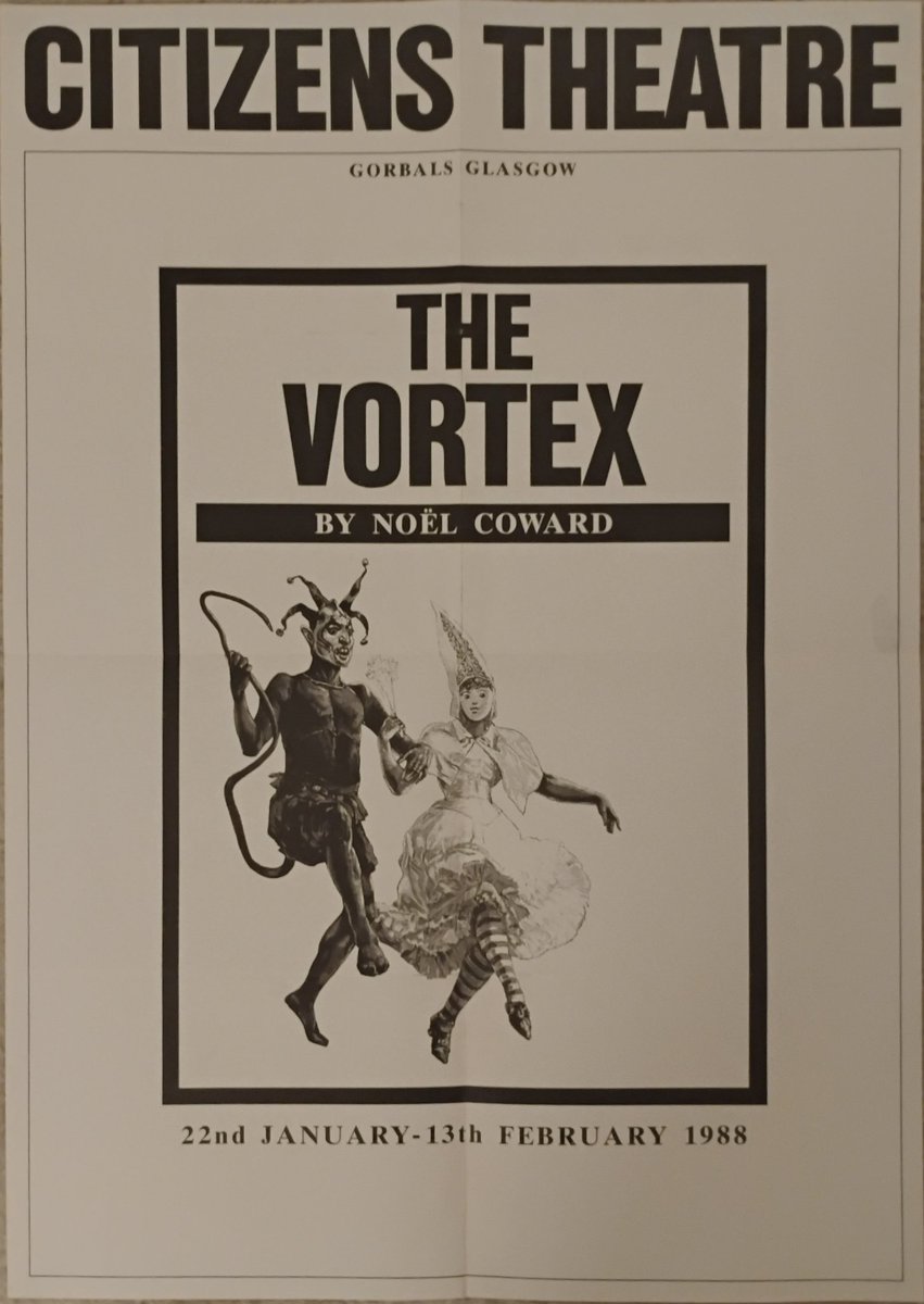 Looking for something and came across something else. 
Poster for a memorable night at the theatre. Coward's The Vortex starring Rupert Everett and Maria Aitken.