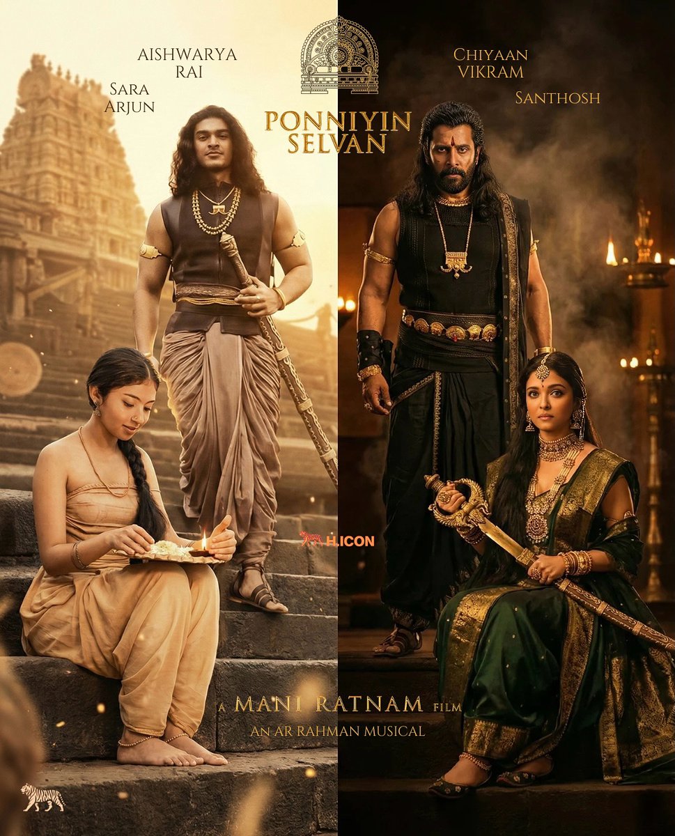 OMG this poster 🥵🔥 
Thanks <a href="/Hicon__/">Hicon</a>  💯🙏🏻 

#ChiyaanVikram  #AishwaryaRaiBachchan  #PonniyinSelvan2