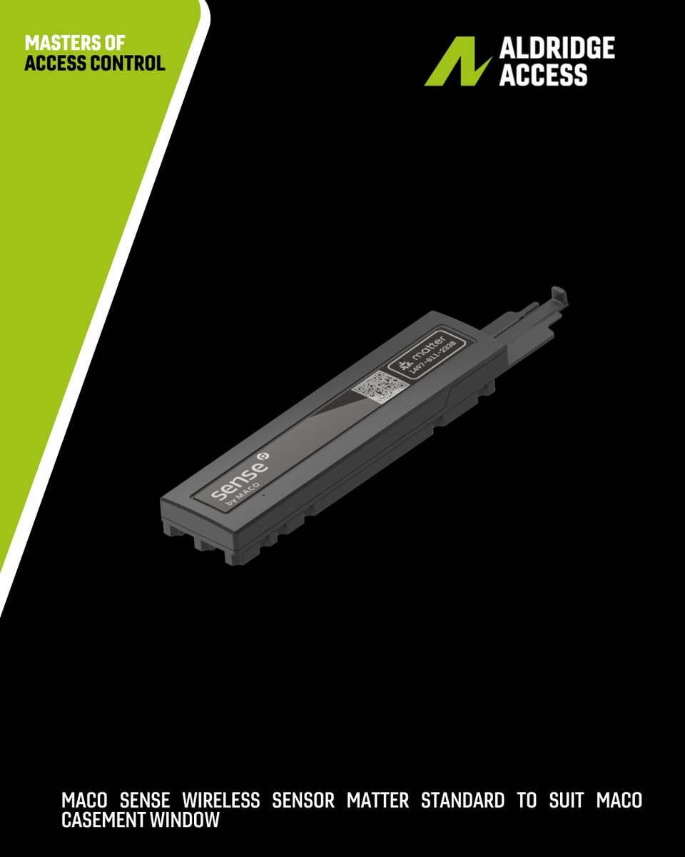 Aldridge_Access's tweet image. The MACO Sense Wireless Sensor supports the Matter standard, giving installers smoother integration with modern smart environments.

A reliable pick for winter window upgrades and remote monitoring setups.

See full details ➜ aldridgeaccess.co.uk/maco-0088-maco…

#AccessControl #Maco
