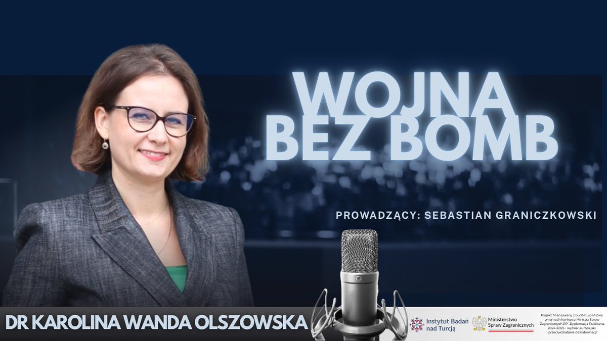 🎙 W tym odcinku <a href="/s_graniczkowski/">Sebastian Graniczkowski</a> rozmawia z dr <a href="/KWOlszowska/">Karolina Wanda Olszowska</a> o wnioskach z projektu <a href="/ITurcja/">Instytut Badań nad Turcją</a>, poświęconego rosyjskiej dezinformacji w Turcji, na Bliskim Wschodzie i w Afryce Północnej (MENAT). 

📺: youtu.be/OtlIFbhOuNk?si…
🎧: open.spotify.com/episode/09FngM…