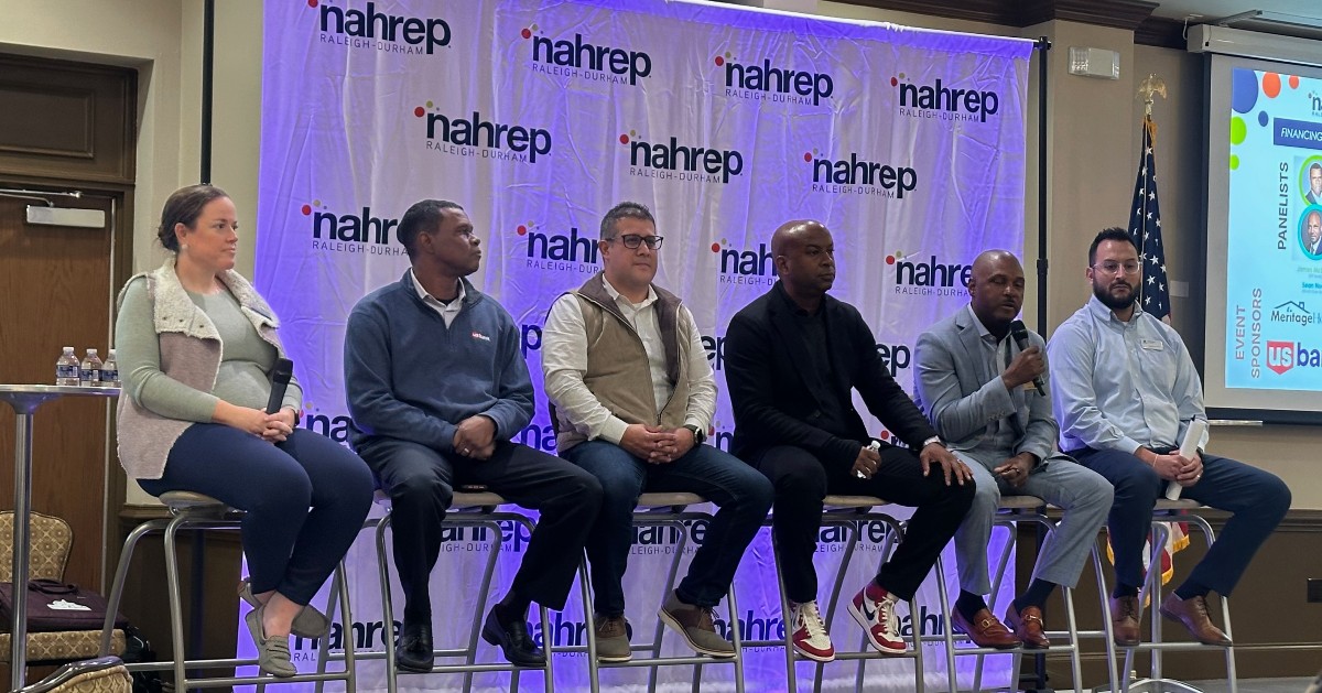 NorthStateBank's tweet image. Mortgage Community Manager 𝗦𝗲𝗮𝗻 𝗡𝗼𝗰𝗸 joined a @NAHREP panel for a discussion designed to help real estate professionals better guide clients through the complexities of new-construction financing.