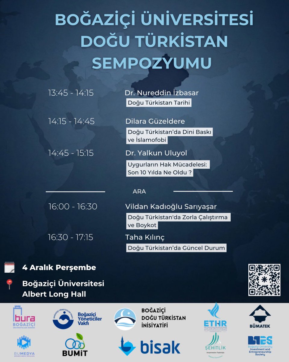 bogazicidt's tweet photo. Boğaziçi Doğu Türkistan Sempozyumu YARIN Albert Long Hall’de! https://t.co/Op2szxp8ib