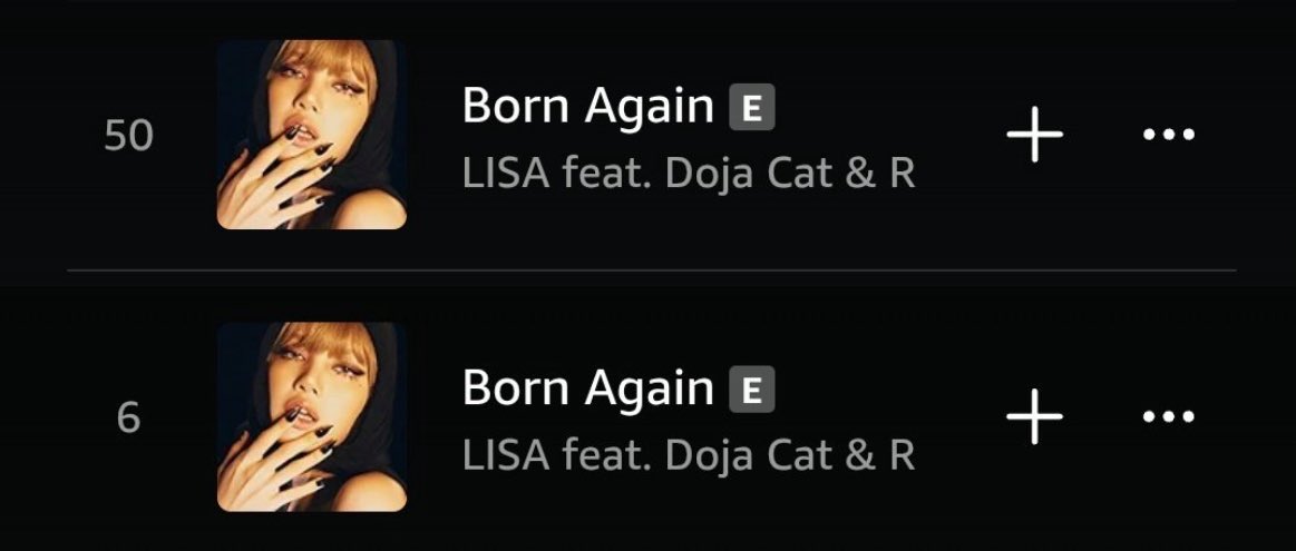 #LISA’s “Born Again” is also included in Amazon Music’s Editors' Picks: Best of 2025 at #50, and in Best of 2025: Kpop at #6!
