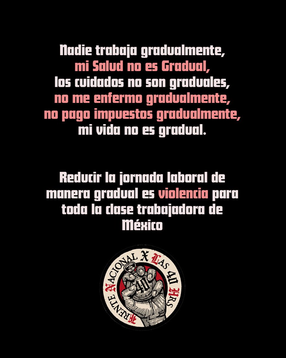YoXLas40Horas2's tweet image. La vida no es gradual pero al gobierno se le ocurrió cuidar a los empresarios, no a la clase trabajadora.

Iluso es pensar que nosotrxs podemos negociar cuántas horas trabajamos.
#MiSaludNoEsGradual #35HorasYA