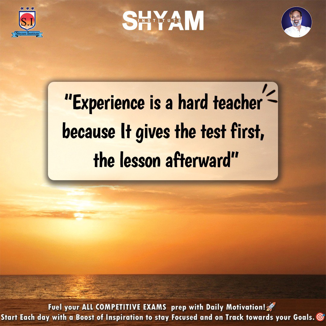 shyam_inst2001's tweet image. Your daily dose of motivation is here—stay inspired, stay disciplined, and keep moving closer to your dream job.

#pcmains #english #arithmetic #indianhistory #reasoning #currentaffairs #indianeconomy #geography #physics #biology #geography #chemistry #geology #shyaminstitute