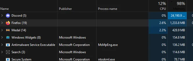 WumpusCentral's tweet image. 🧹 Discord is finally &quot;fixing&quot; memory leaks! /s

The client is testing a feature that monitors its own RAM usage and performs an intentional restart to clear resources if it reaches 4 GB while you&apos;re AFK.

No restarts occur if you&apos;re currently in a call.