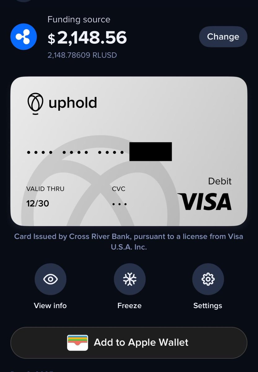Uphold crypto card (94) foto